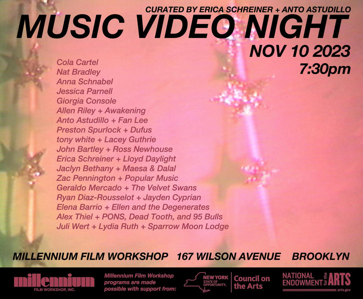 MUSIC VIDEO NIGHT at Millennium Film Workshop in NYC